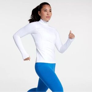 CALIA White Fitted Long Sleeve Tee